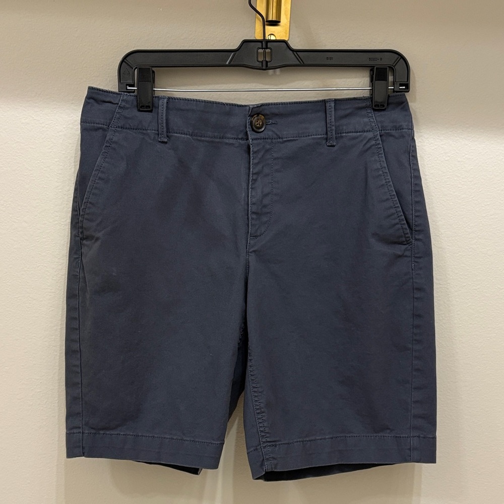 LOFT Flat-Front “Monroe” Bermuda dark gray Shorts Size curvy 4